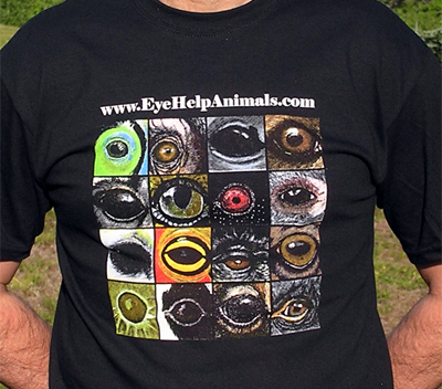 Exclusive EyeHelpAnimals.com 2nd Edition T-Shirt Design in Classic Black
