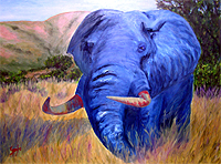 Elephant Big Boy - A New Painting by Cofounder DJ Geribo - 30x40, acrylic on canvas