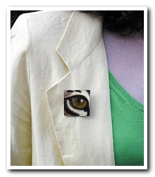 Eye Help Animals Bobcat Wildlife Collectible Pin #14 worn by the artist DJ Geribo