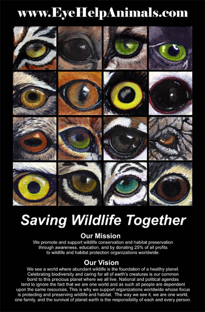 Eye Help Animals Saving Wildlife Together Poster