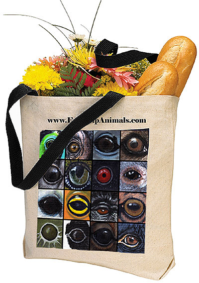 Eye Help Animals Second Edition Wildlife Eyes Canvas Tote Bag - detailed imagee